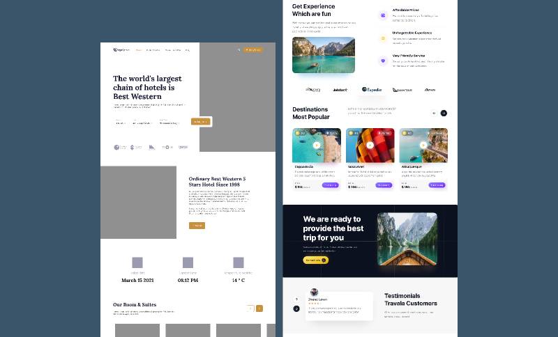 Travel Website Template Figma Free Download
