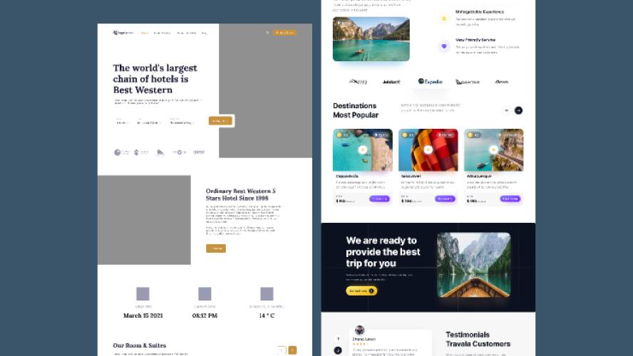 Travel Website Template Figma Free Download