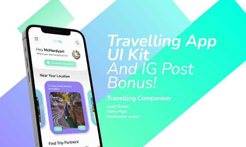 Travelling App - UI/UX Kit Figma Template