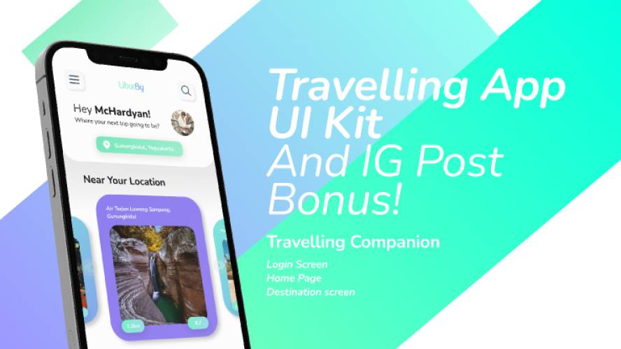 Travelling App - UI/UX Kit Figma Template