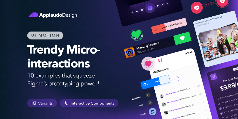 Trendy Micro interactions figma template