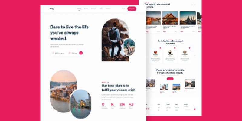 Tripy Travel Landing Page Figma Template