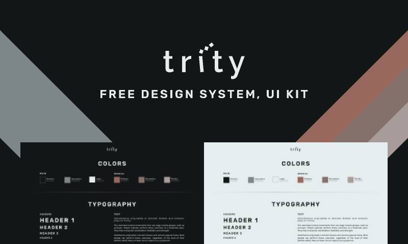 Trity – Free Figma Design System, UI Kit