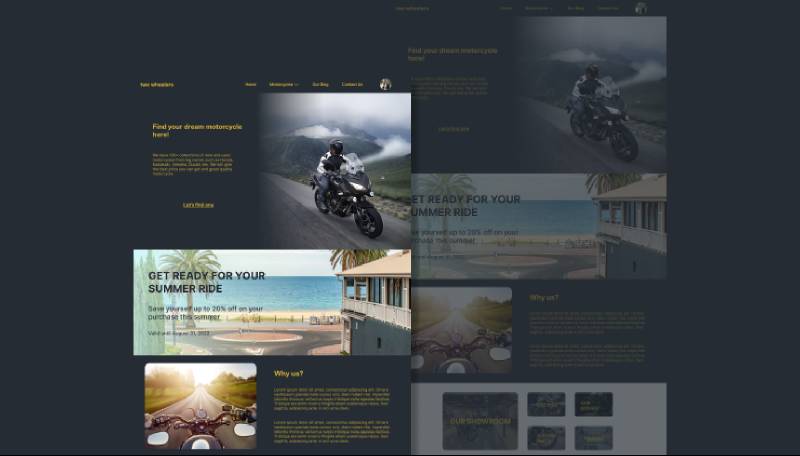 Two Wheelers Motorcycle Store Figma Website Template