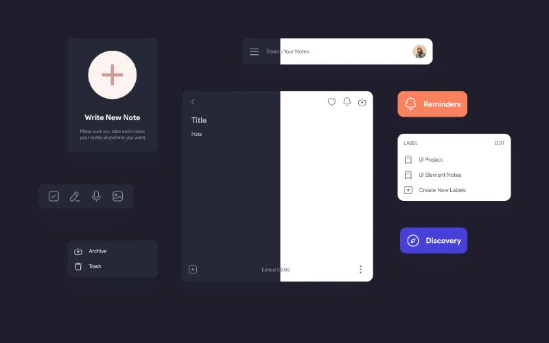 UI Component Note - Light/Dark Mode Figma Template