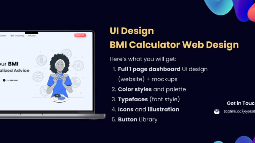 UI Design - BMI Calculator Web Design Figma Ui Kit