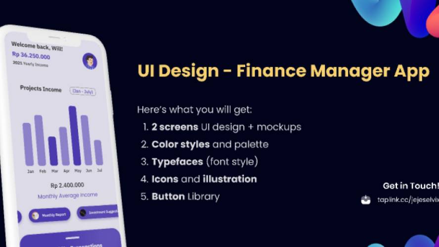 UI Design - Finance Manager App Figma Template