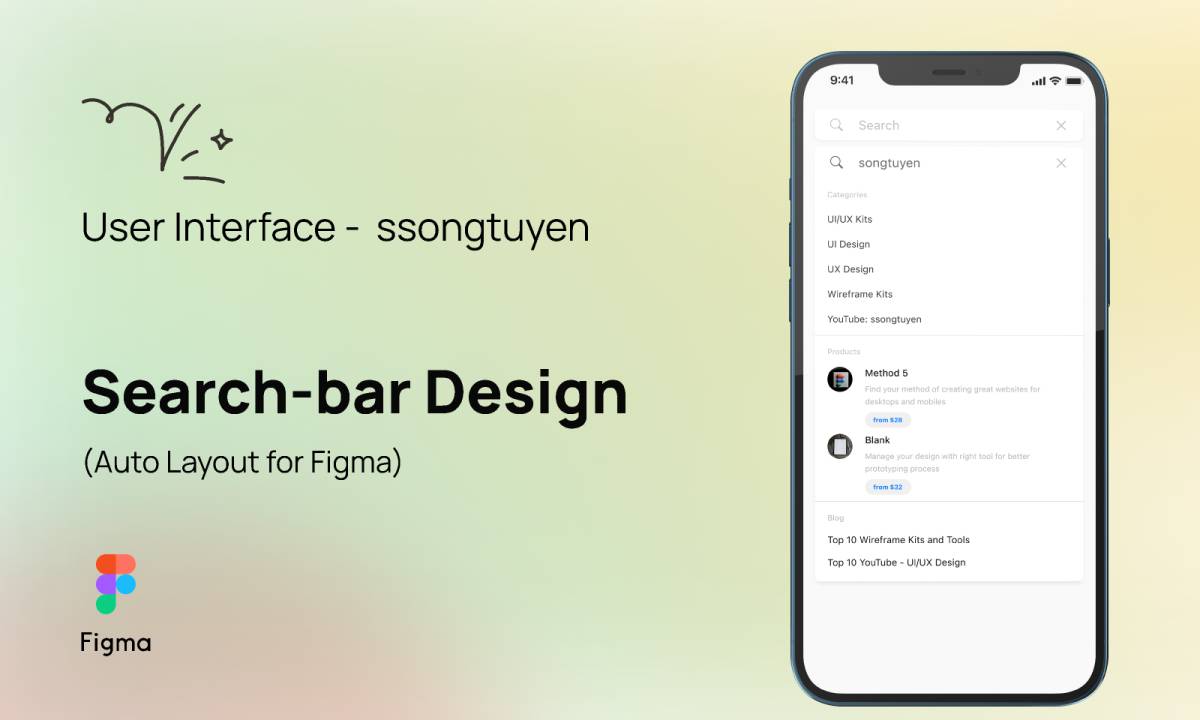 UI Design - Search bar Figma Template