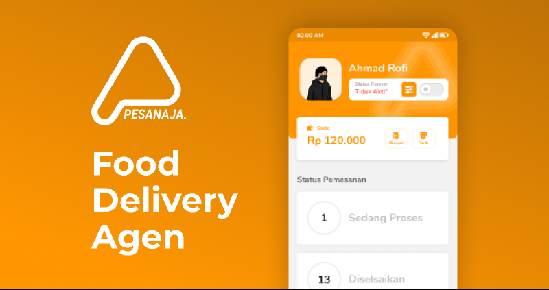 UI Design App Mobile Food Delivery Agen Figma Free Download