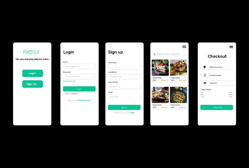 UI design food app Figma Template