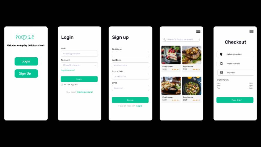 UI design food app Figma Template