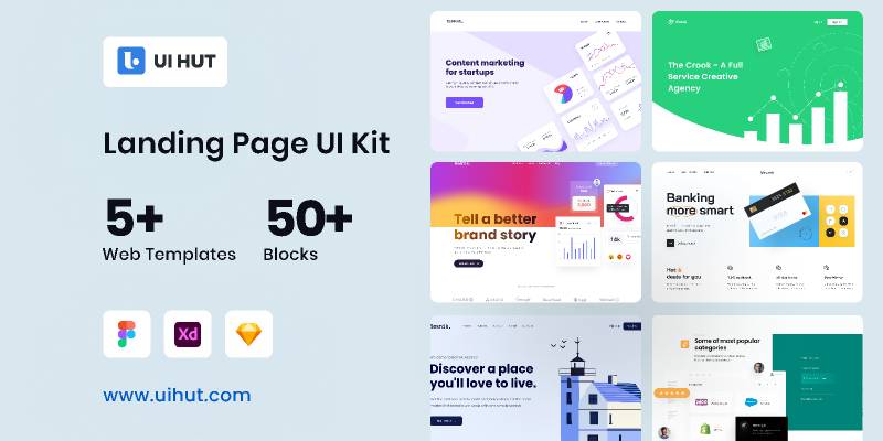 UI HUT-Landing Pages Figma