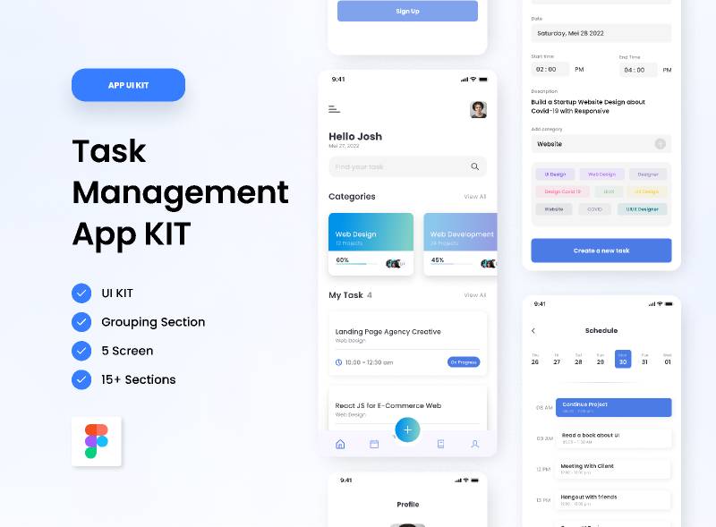 UI KIT - Task Management Figma Ui Kit