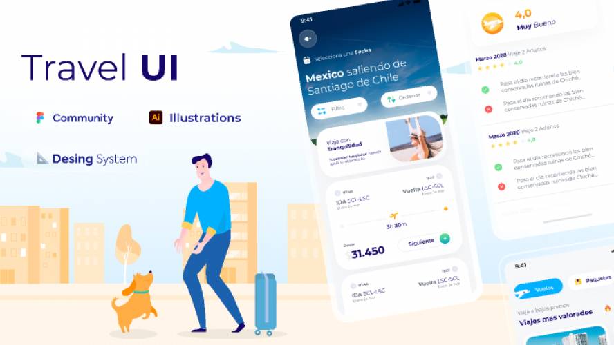 UI Kit Travel App Figma
