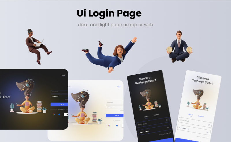 Ui login Mobile And Website Template
