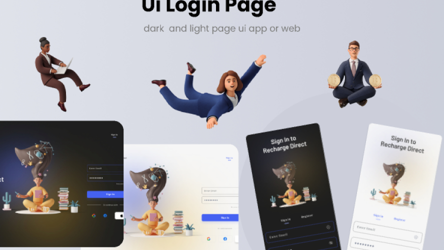Ui login Mobile And Website Template