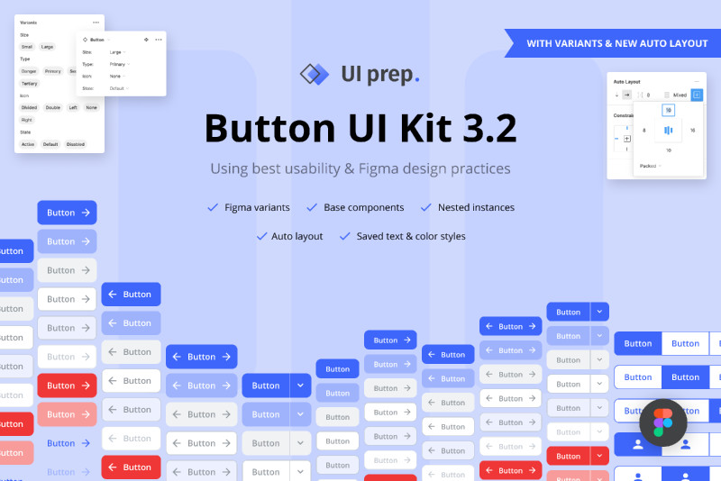 UI Prep Buttons 3.2 Figma template