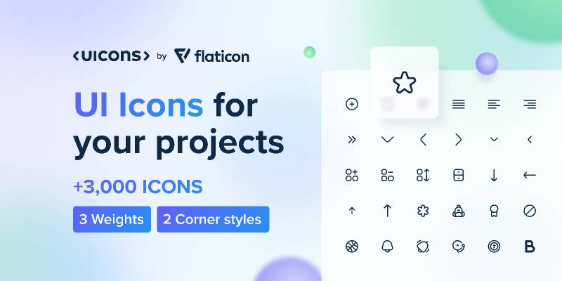 Uicons by Flaticon Figma Free interface icons