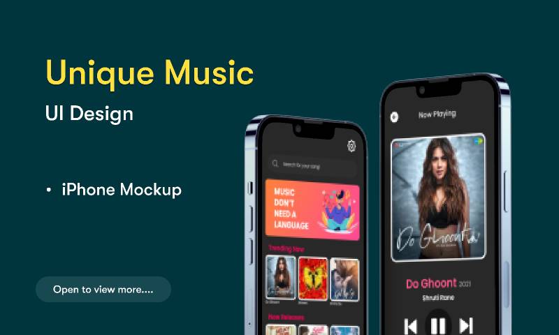 Unique Music Player UI Figma Template