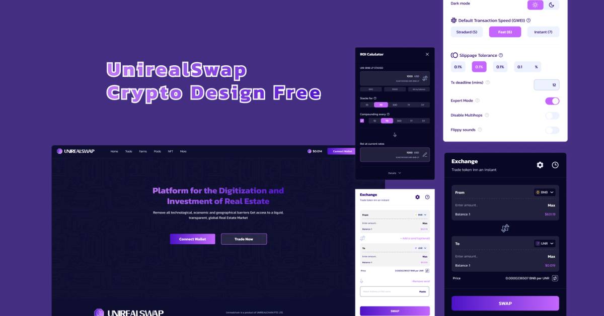 UnirealSwap Crypto Design Free