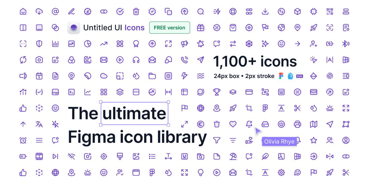 Untitled UI Icons – 1,100+ FREE essential Figma Icons