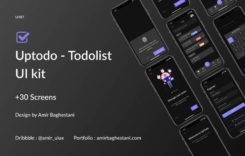 UpTodo - Todo list app UI Kit Figma