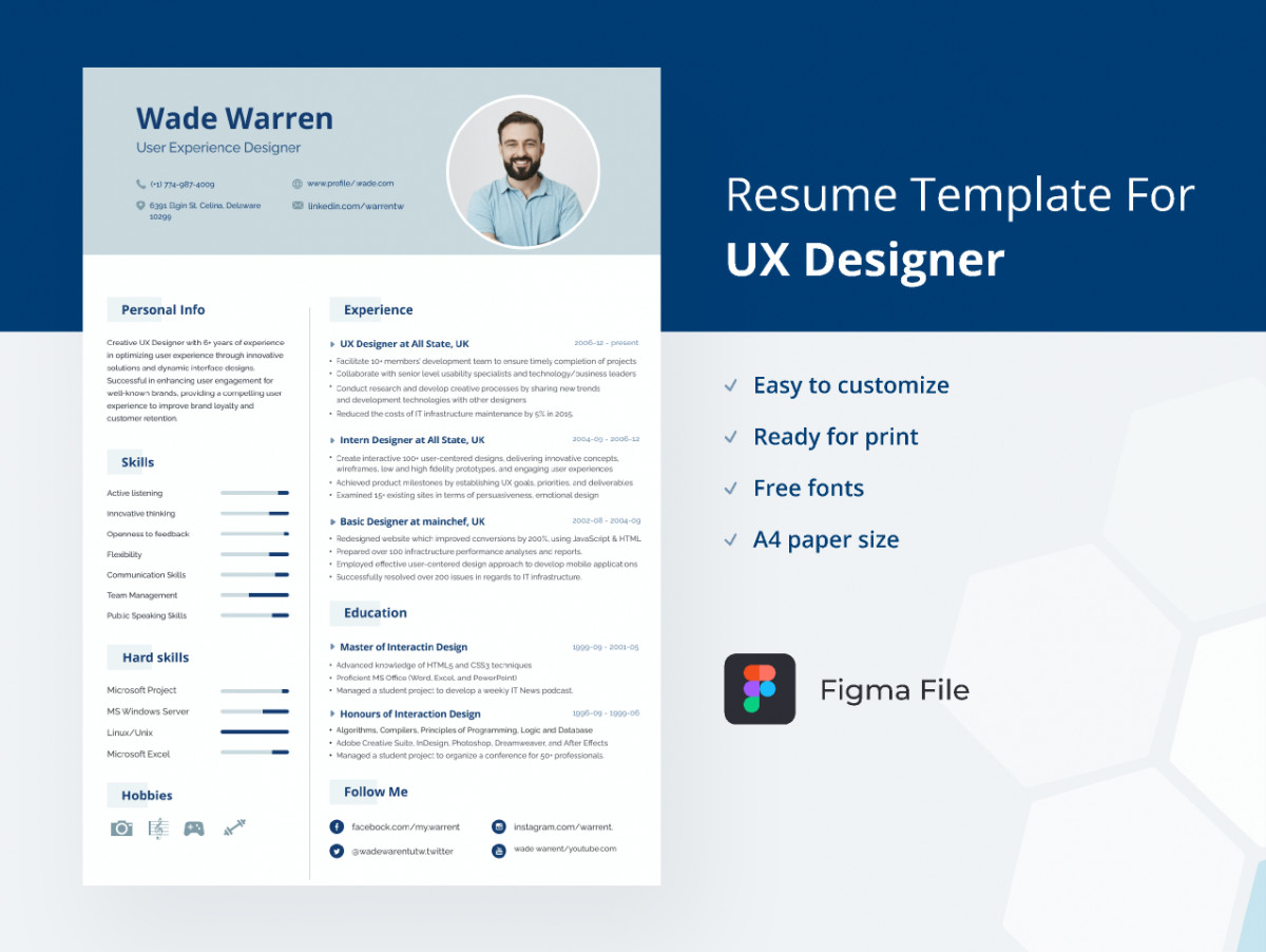 UX-Designer Figma Resume Template