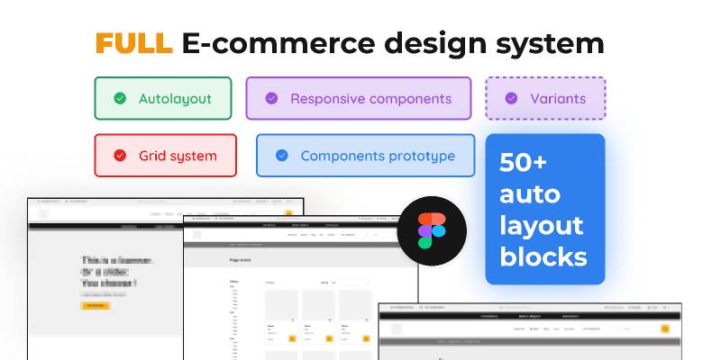 UX E-commerce template - Full Figma Design system