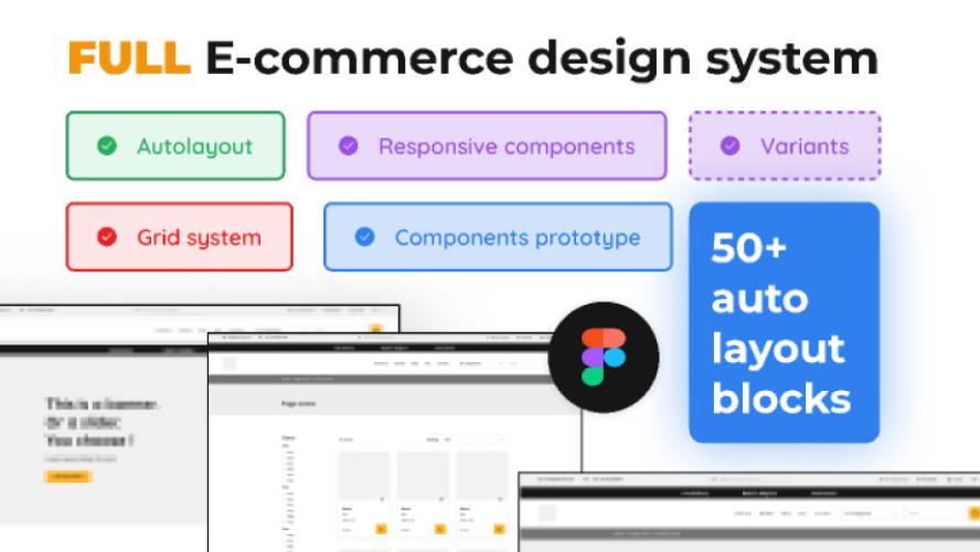 UX E-commerce template - Full Figma Design system