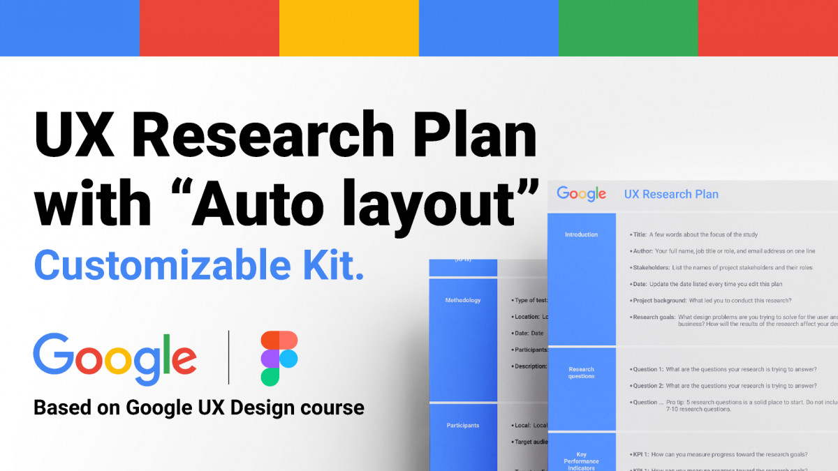 UX Research Plan with "Figma Auto layout"