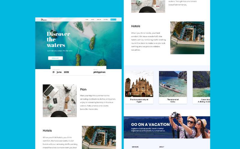 Vacation Travel Place Figma Website Template