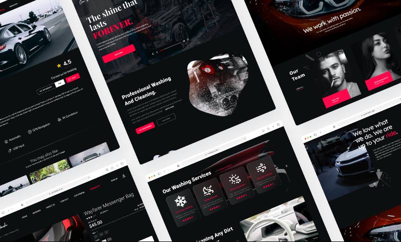 Vais Car Service Website Figma Template