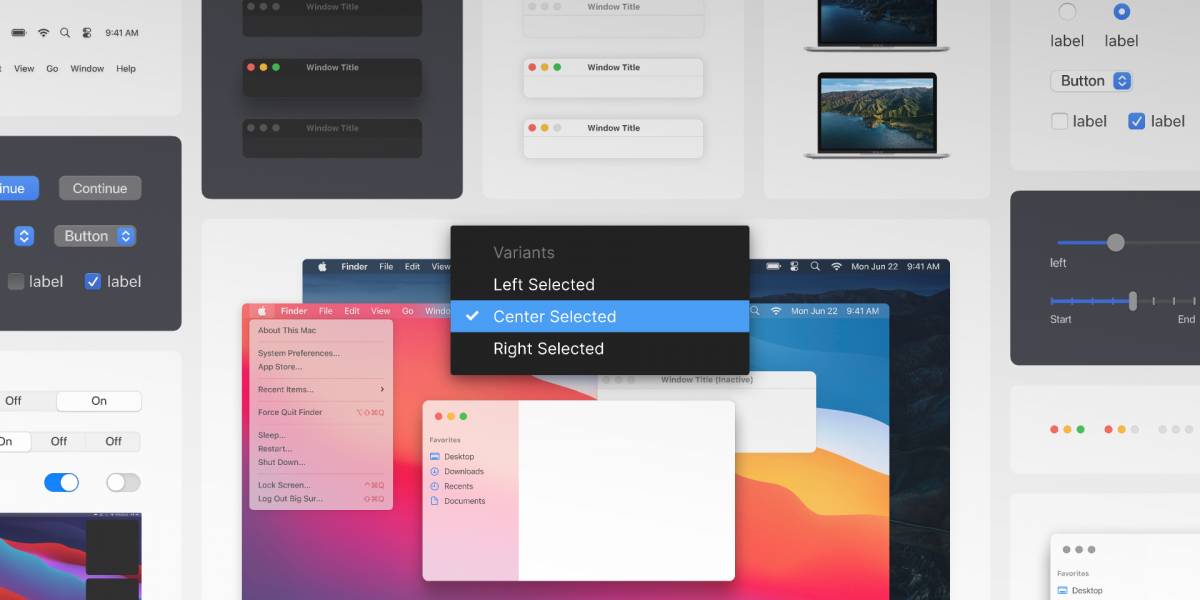(Variants) macOS Big Sur UI Kit for Figma Free Download