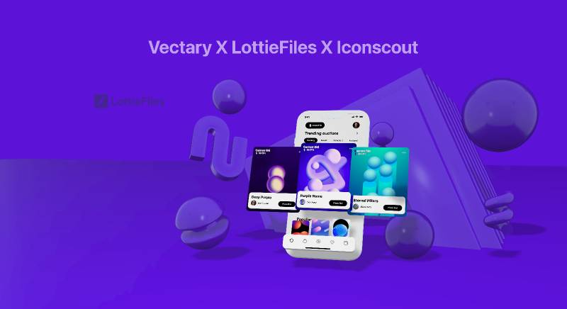 Vectary X LottieFiles X Iconscout Figma Template
