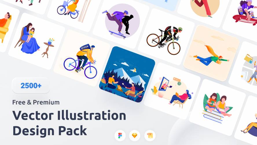 Vector Illustration Design Pack Figma Design