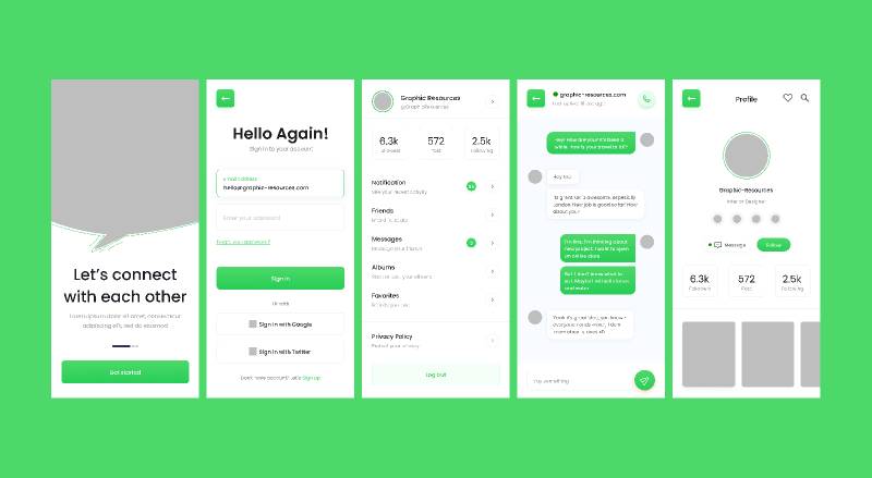 Viance - Social App Figma Mobile Template