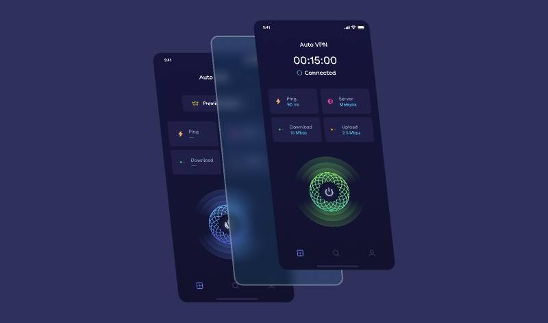 VPN APP UI KIT Figma Free Download