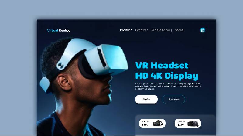 VR Headset - Free Figma Website Template