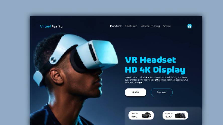 VR Headset - Free Figma Website Template
