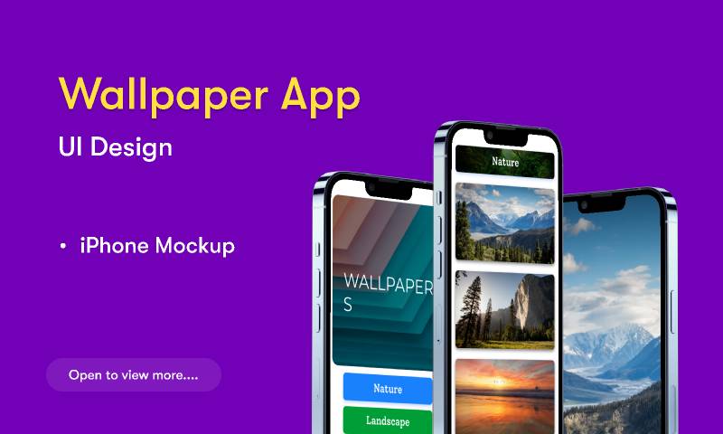 Wallpaper app UI Figma Mobile Template