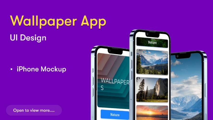 Wallpaper app UI Figma Mobile Template