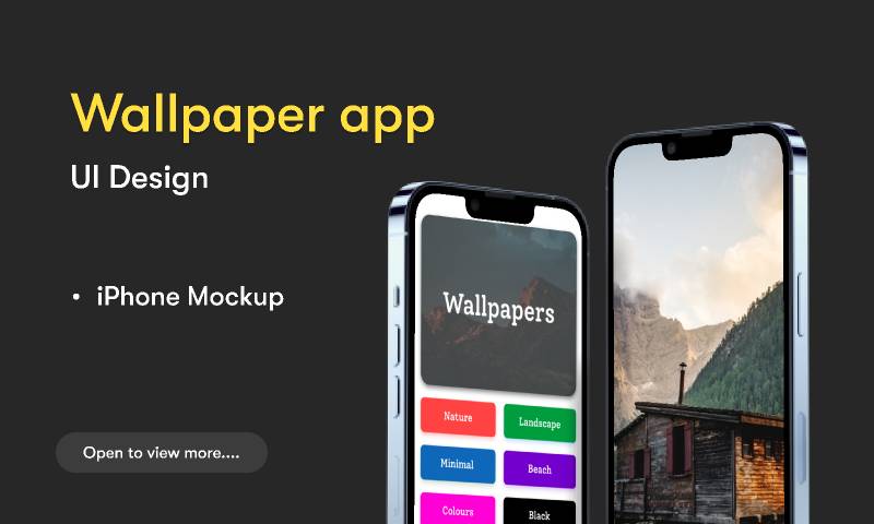 Wallpaper App UI Figma Mobile Template
