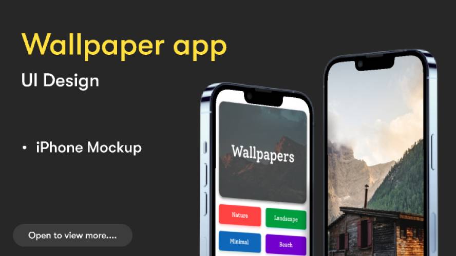 Wallpaper App UI Figma Mobile Template