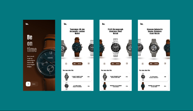 Watch App UI Kit Figma Free Download