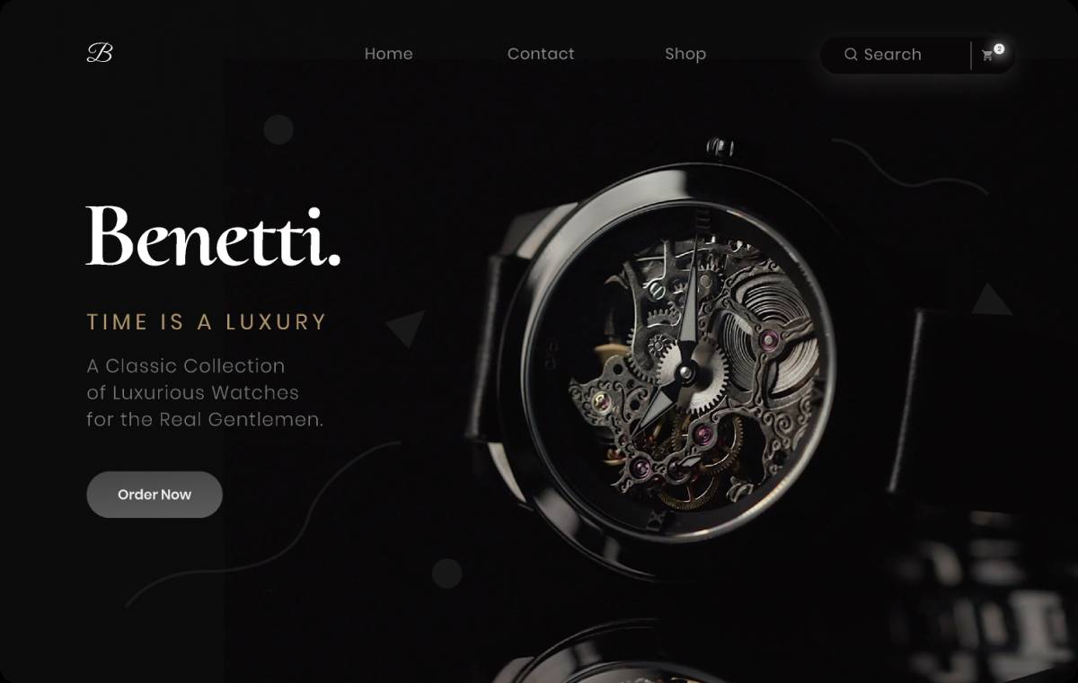 Watch Store Landing Page Figma Design