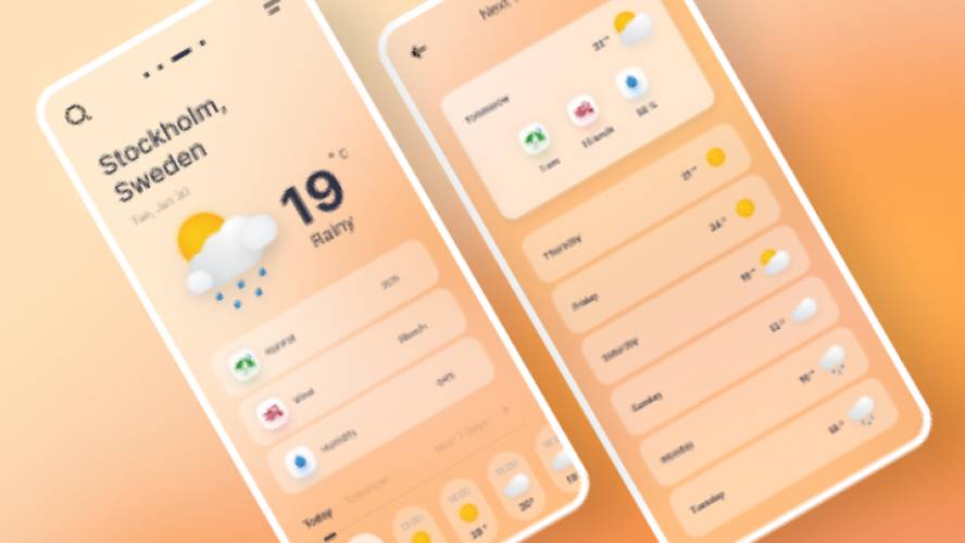 Weather App Figma Mobile Template