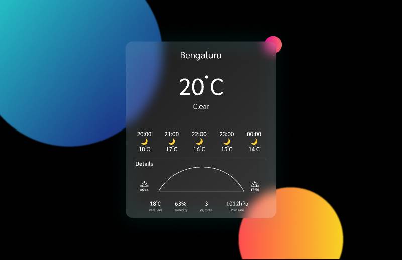 Weather App Widget Figma Design