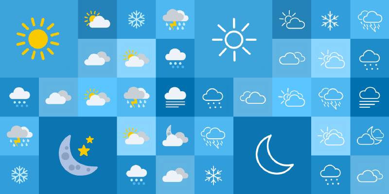 Weather Icons | Flat & Outline figma icon free