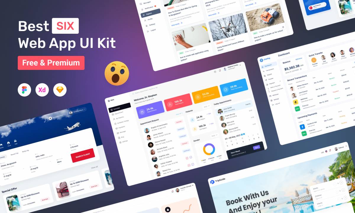 Web App UI Kit figma design free