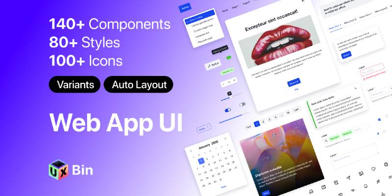 Web App UI Lite Design System figma